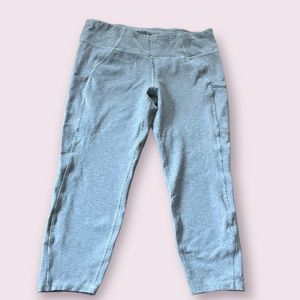 Copper Fit cropped Light Grey thick athletic leggings sz XL